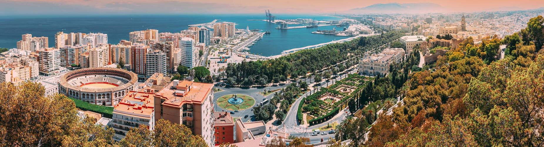 A panoramic view of Málaga