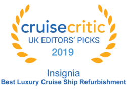 Cruise Critic 2019 - Oceania Insingia "Best Luxury Cruise Ship Refurbishment"