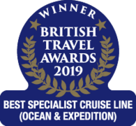 Britsh Travel Awards 2019 - Silversea "Best Specialist Cruise Line"