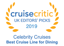 Cruise Critic 2019 - Celebrity Cruises "Best Cruise Line for Dining"
