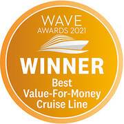 "Best Value for money Cruise Line " 2021 - Wave Awards