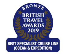 British Travel Awards 2019 - Hurtigruten "Best Specialist Cruise Line" Bronze Award