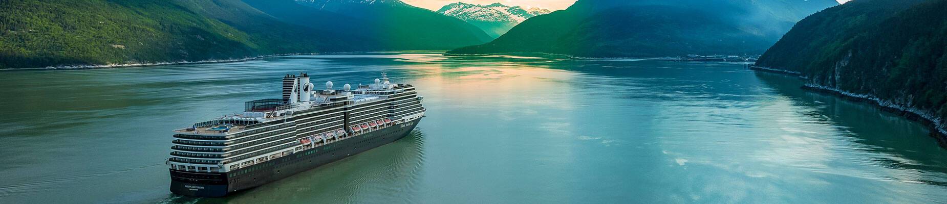 Nieuw Statendam sailing in Skagway