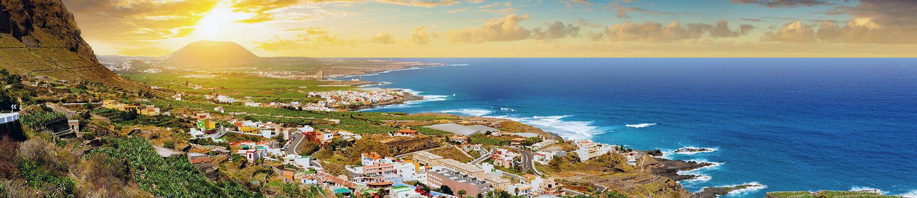 Panoramic view of Tenerife at sunset