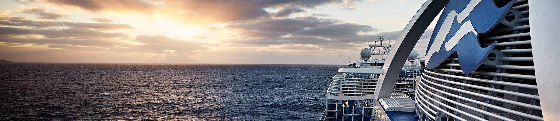 A view of a Princess Cruises ship from a balcony