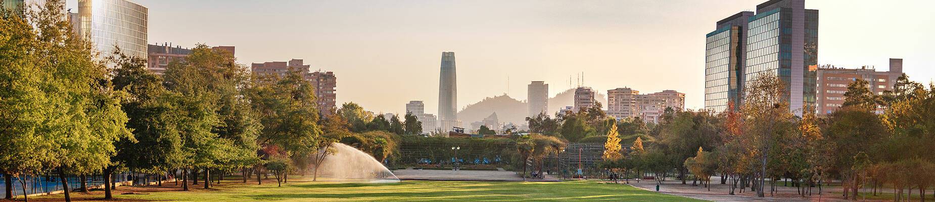 A panoramic view of Santiago
