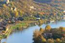 A panoramic view of Les Andelys from the Seine River