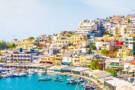 A panoramic view of Mikrolimano along the marina in Piraeus