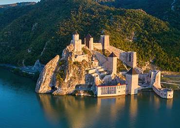 An aerial view of Golubac