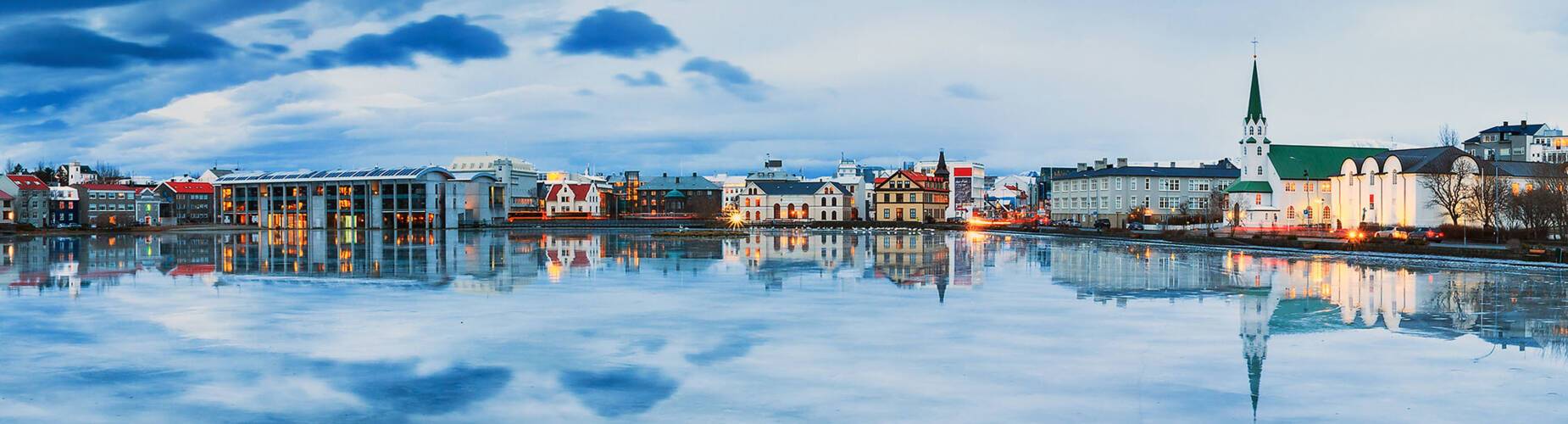 Panoramic cityscape of Reykjavik