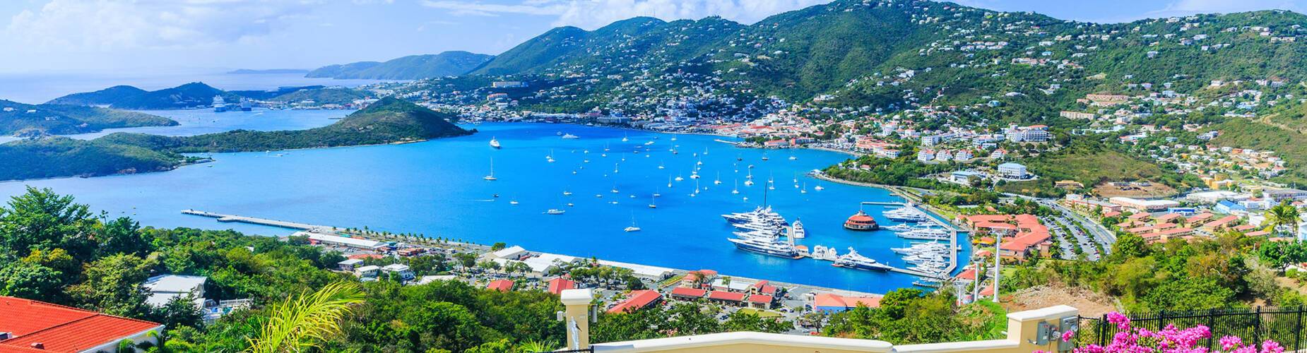 The island of St Thomas in the US Virgin Islands