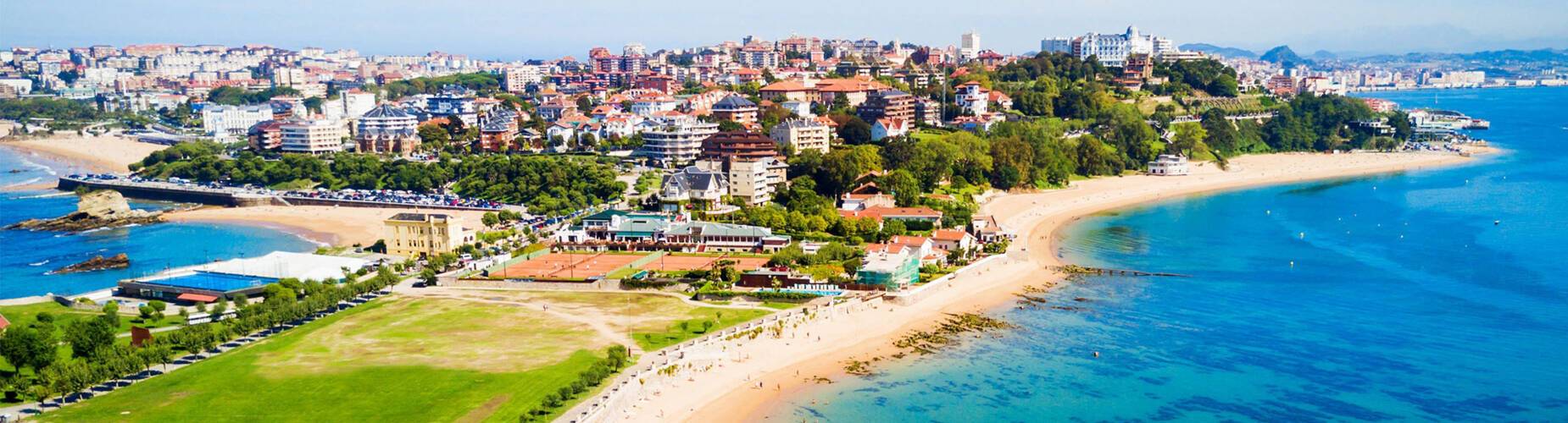 An aerial view of Santander