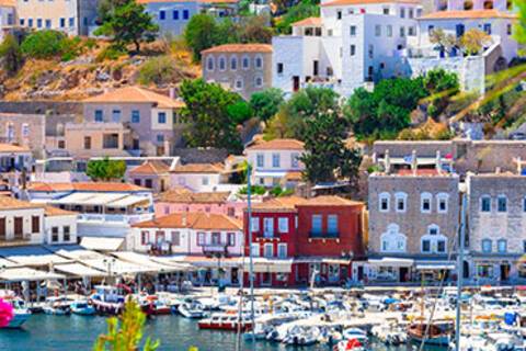 A panoramic view of Hydra