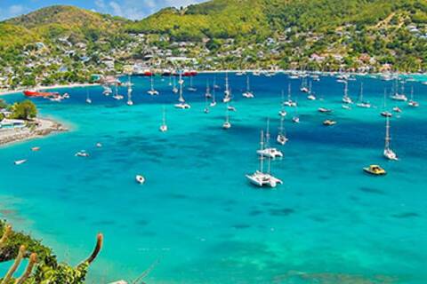 A panoramic view of Bequia Island