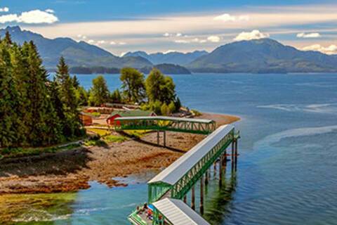 A panoramic view of Icy Strait Point