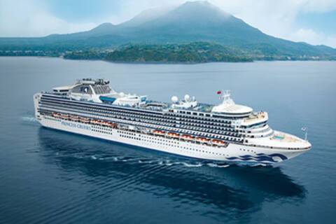 Diamond Princess in Kagoshima, Japan