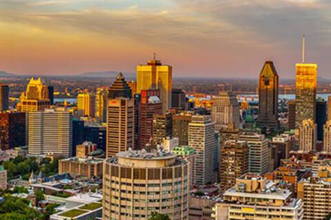 A panoramic view of Montreal