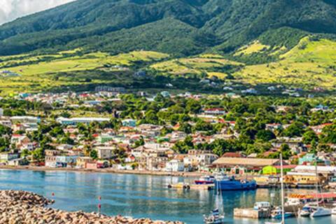 An aerial view of Basseterre