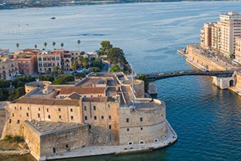 An aerial view of Taranto