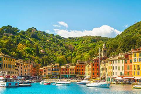 A panoramic view of Portofino