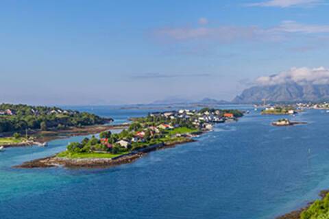 Panorama of Bronnoysund's coastline