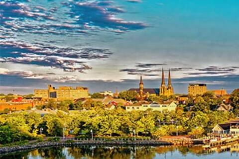 A panoramic view of Charlottetown