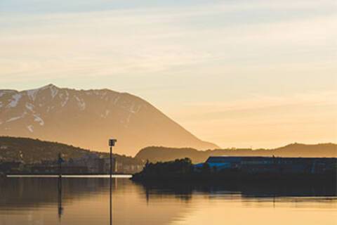 Harstad at sunset