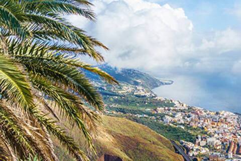 An aerial view of Santa Cruz de la Palma