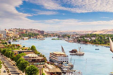 An aerial view of Aswan