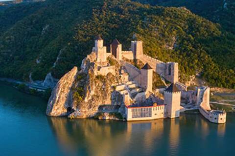 An aerial view of Golubac