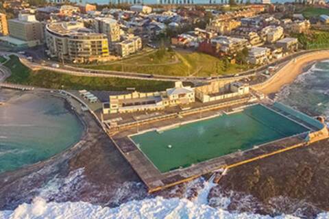 An aerial view of Newcastle, Australia