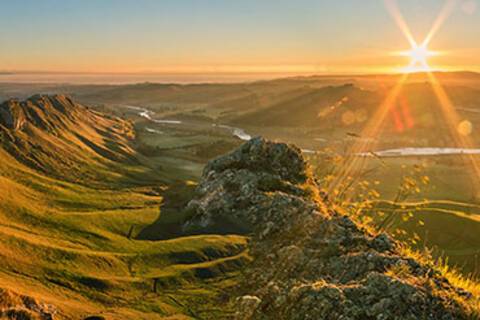 Golden sunset over Napier