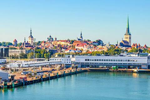 Panoramic cityscape of Tallinn