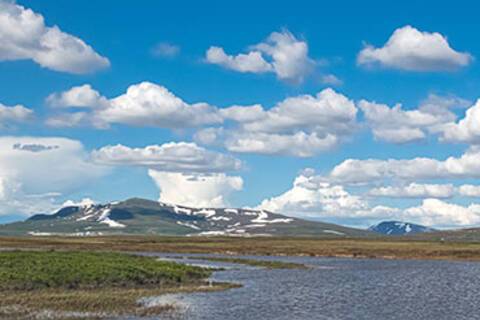 A panoramic view of cloudy Nome