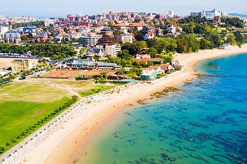 An aerial view of Santander