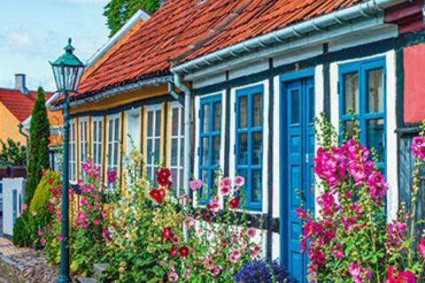 A traditional town houses in Ronne