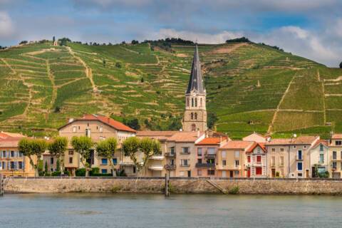 A panoramic view of Tournon