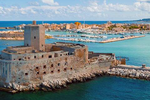 A panoramic view of Trapani