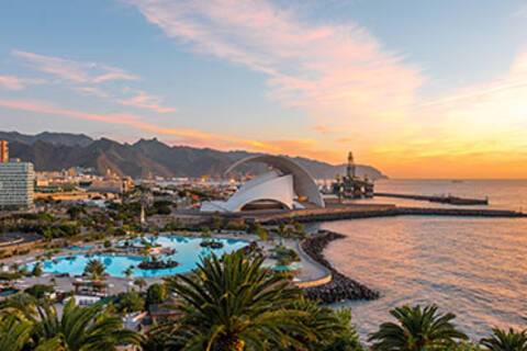 A panoramic view of Santa Cruz de Tenerife