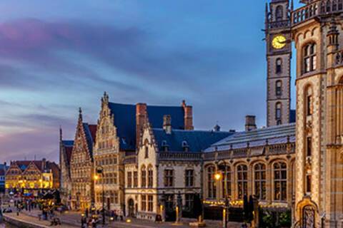 Ghent at dusk