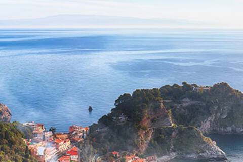 A panoramic view of Giardini Naxos