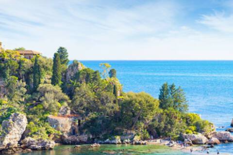 A panoramic view of Taormina