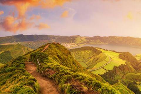 View of Sete Cidades near Ponta Delgada