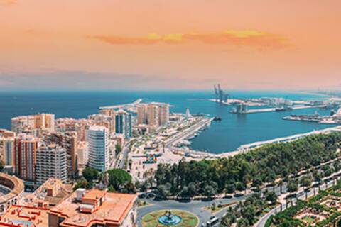 A panoramic view of Málaga