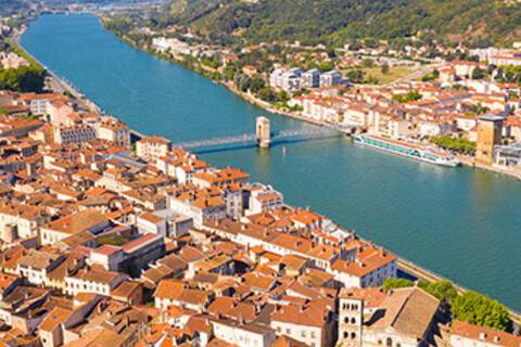 An aerial view of Vienne