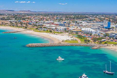 An aerial view of Geraldton