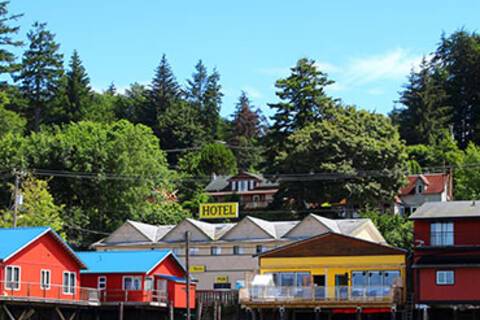 A panoramic view of Alert Bay