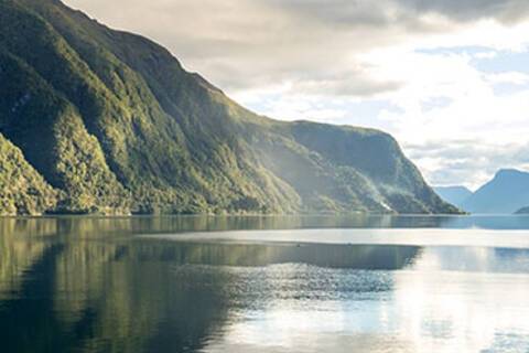 A panoramic view of Skjolden