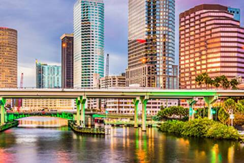 A panoramic view of Tampa