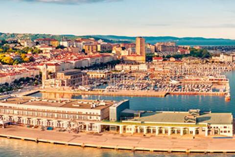 An aerial view of Trieste